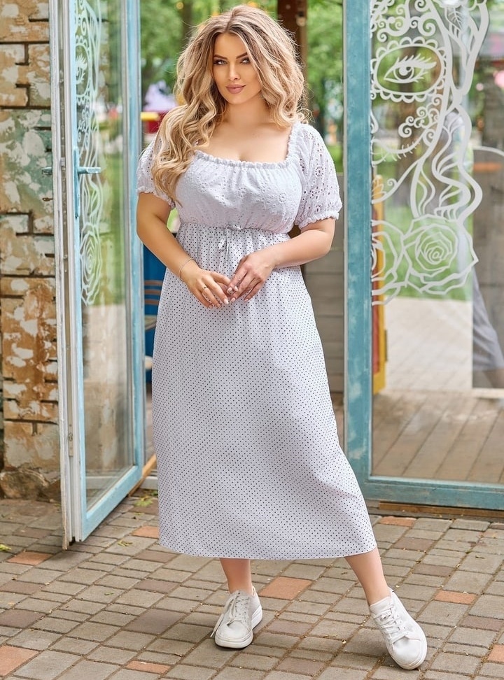 Комбинированное платье YM-05654A12